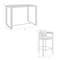 Armen Living Argiope Outdoor Patio 5-Piece Bar Table Set in Aluminum with Gray Cushions 840254333178 - alternate 10